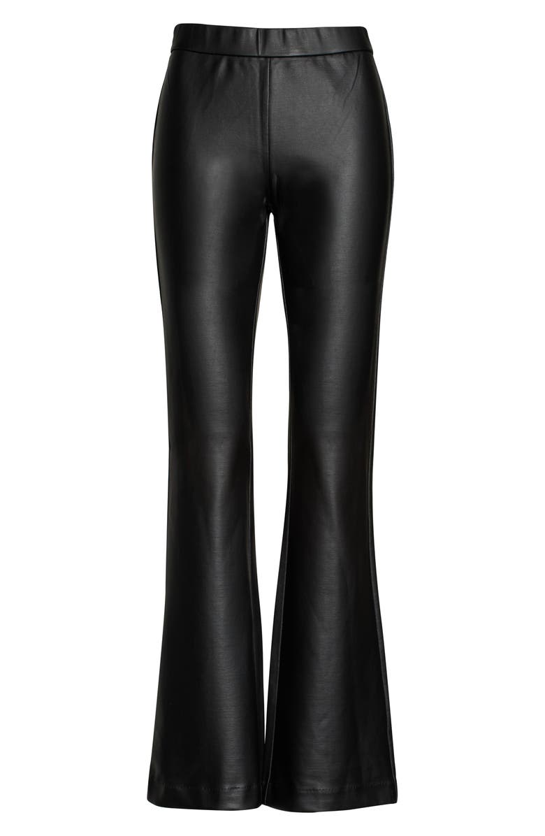 VERO MODA Kamma Faux Leather Flared Pants, Alternate, color,