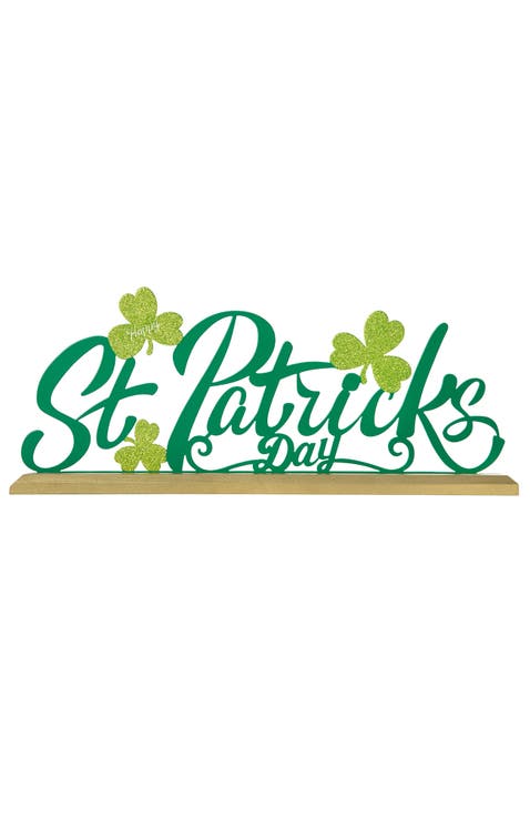 16"L St. Patrick's Metal Table decor