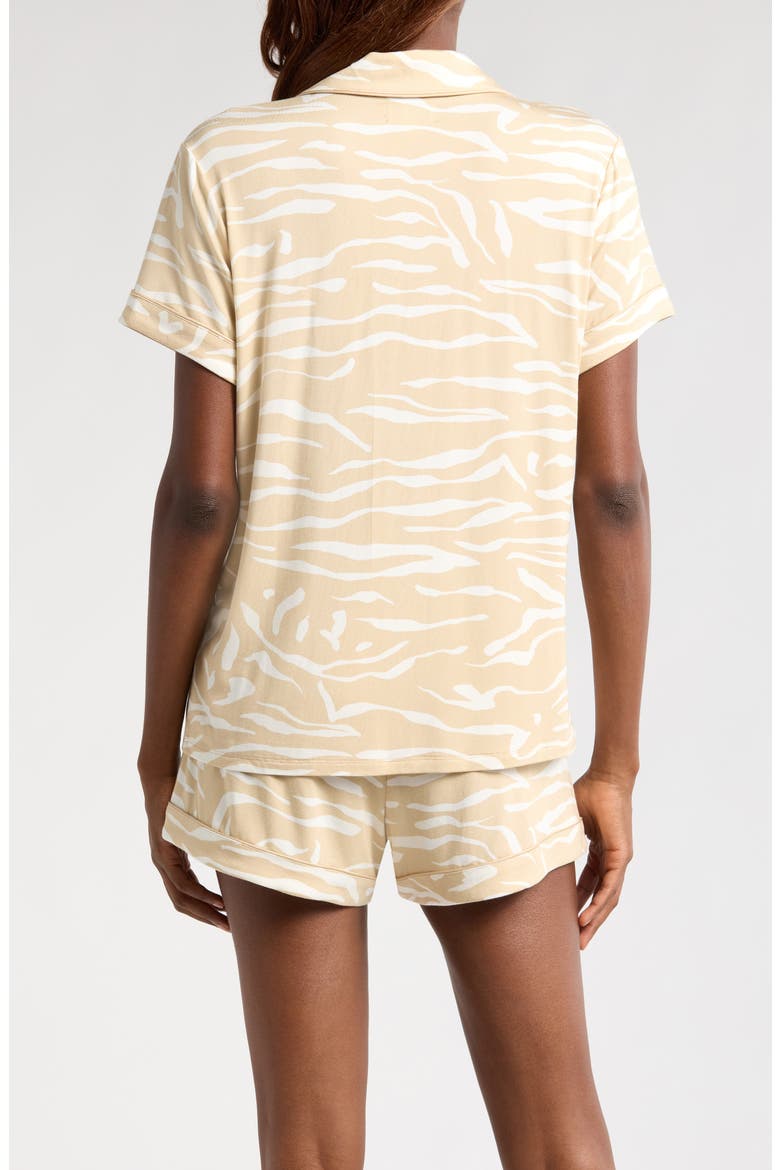 Moonlight Eco Short Pajamas, Alternate, color, TAN SHORE FLUID ZEBRA