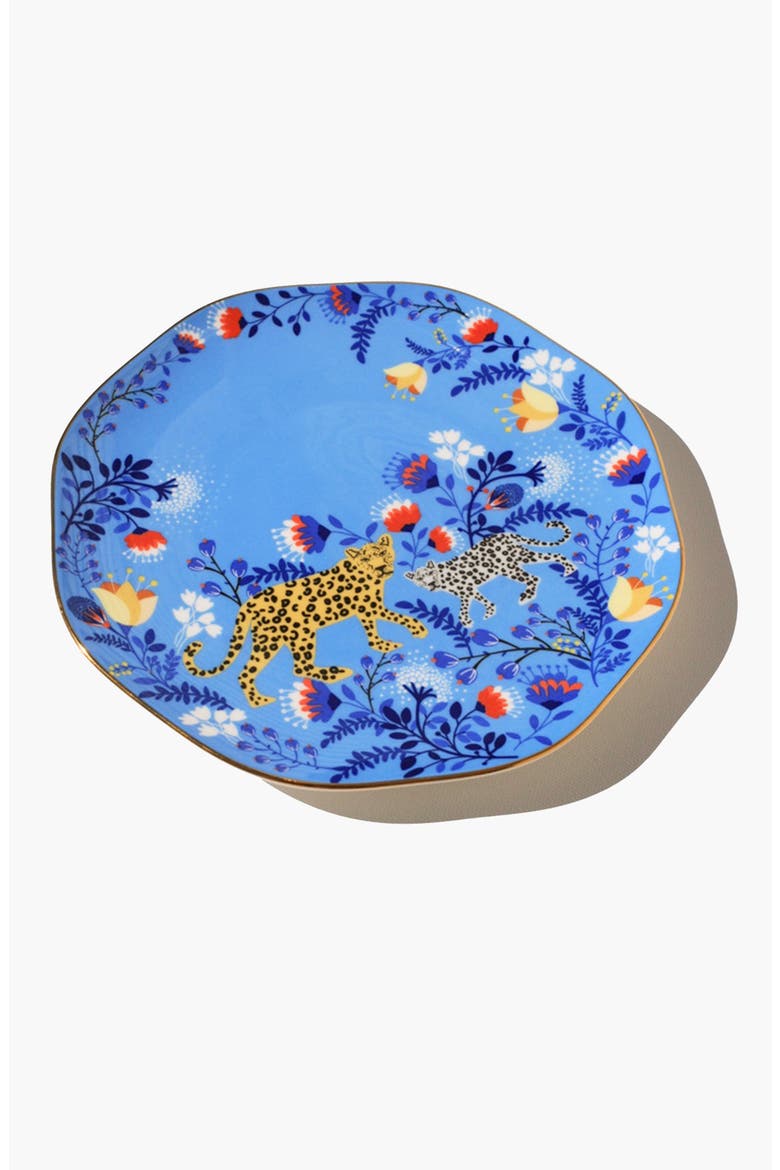 Amazon Rainforest Bone China Dessert Plate, Alternate, color, Blue