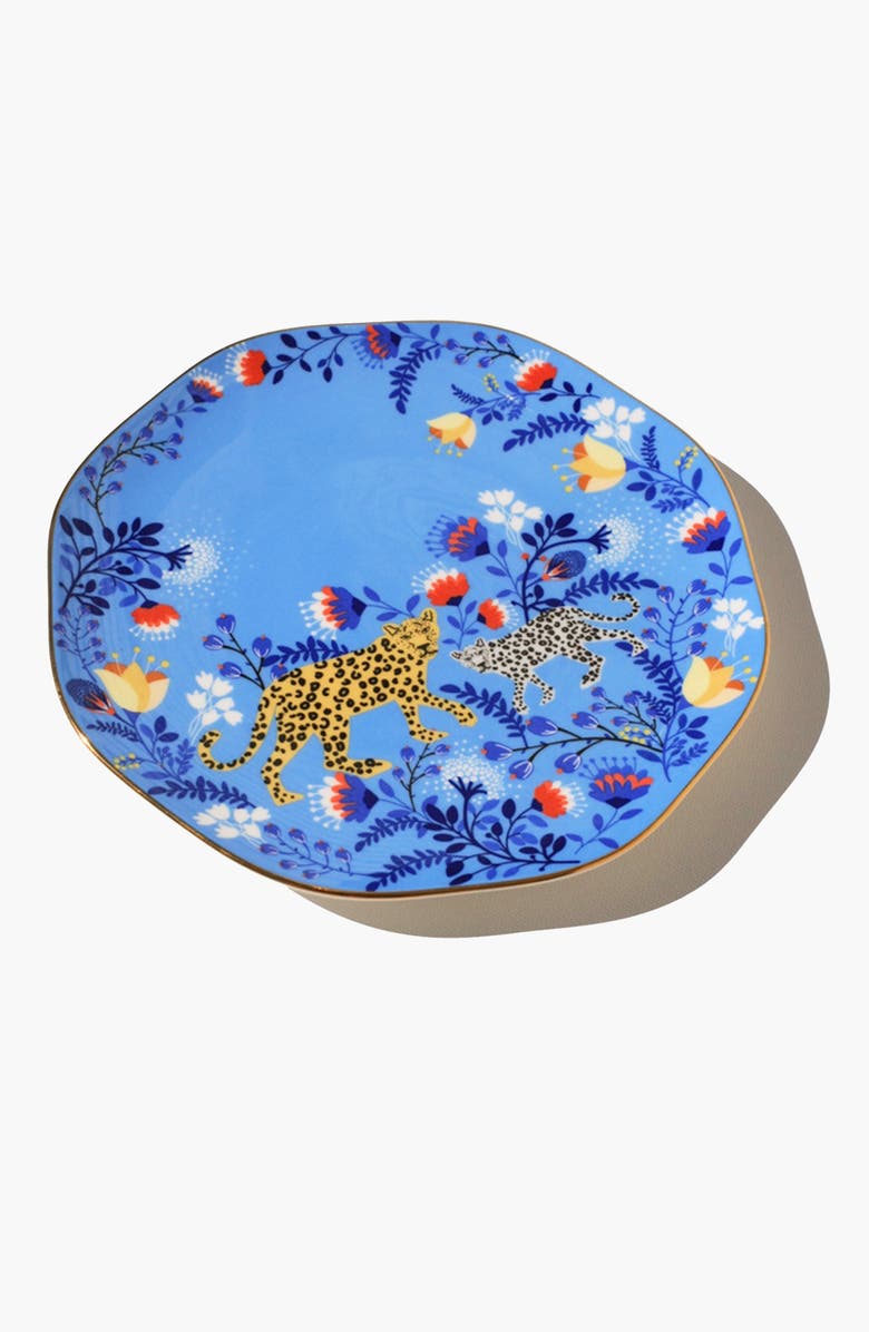 Jessie Zhao New York Amazon Rainforest Bone China Dessert Plate, Alternate, color, Blue