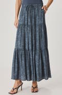 Splendid Iris Paisley Tiered Maxi Skirt