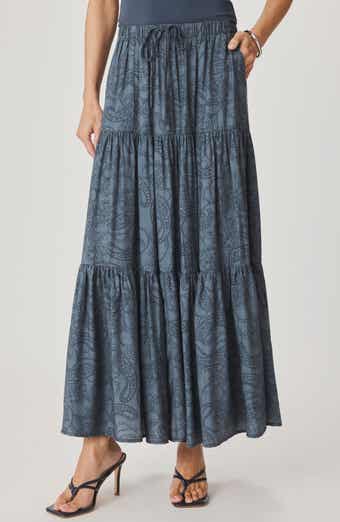 Iris Paisley Tiered Maxi Skirt