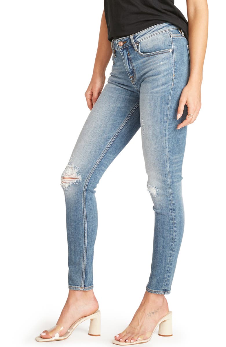 Vigoss Jagger Distressed Crop Skinny Jeans, Alternate, color, Medium Wash