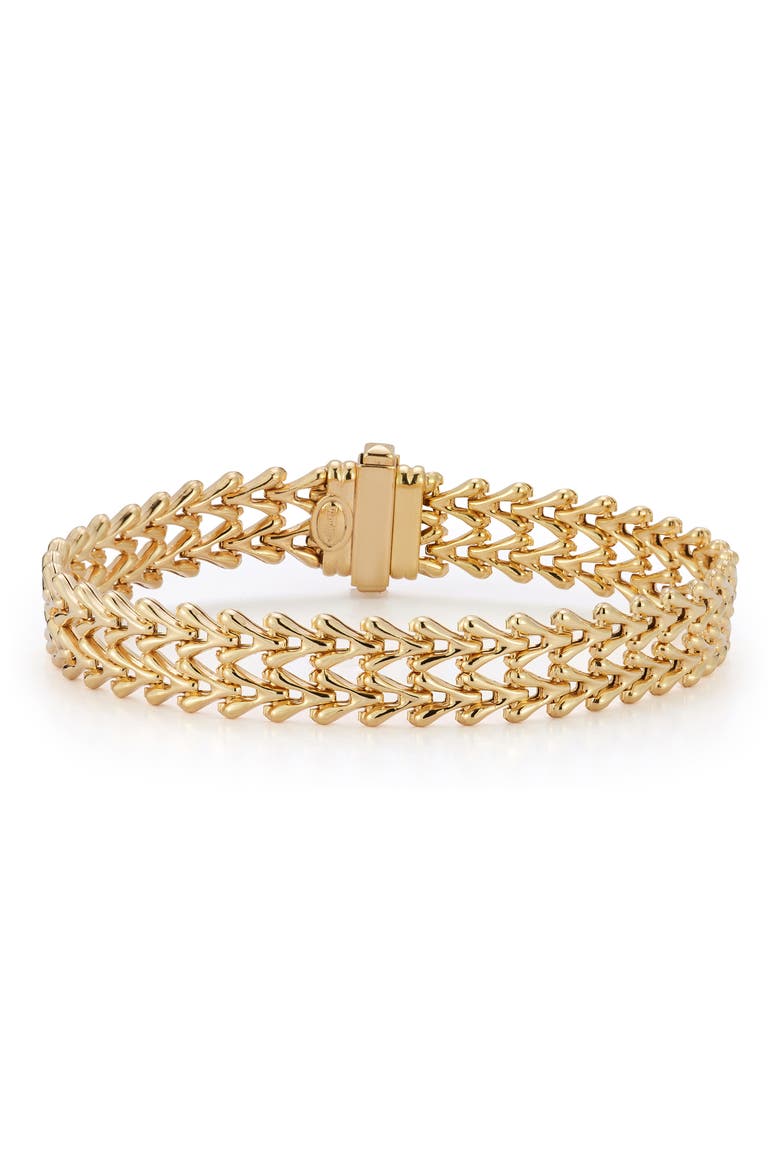 Double Row Weave Bracelet, Main, color, GOLD