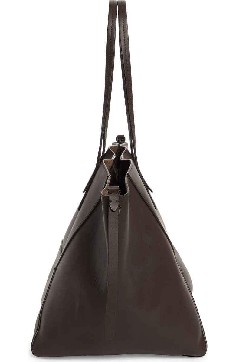 Brunello Cucinelli Monili Trim Leather Tote, Alternate, color,