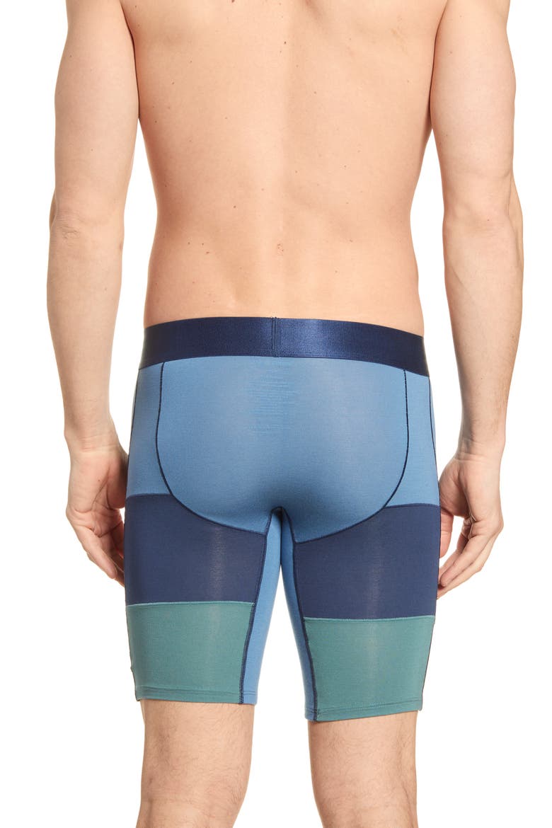 Second Skin Boxer Briefs, Alternate, color, STELLAR/ BLUE/ SILVER PINE