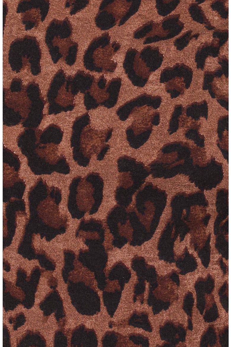 Maelis Leopard Print One-Shoulder Top, Alternate, color, BROWN