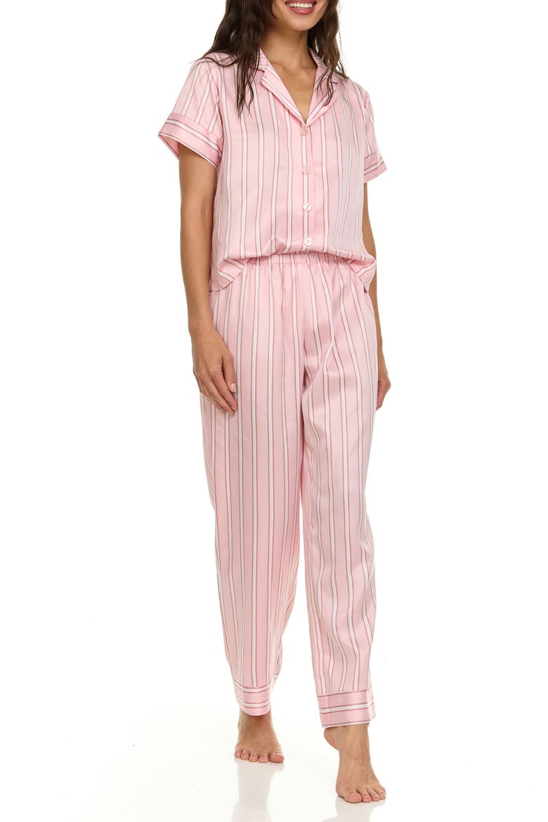 Nicole Stripe Pajamas, Alternate, color, PINK