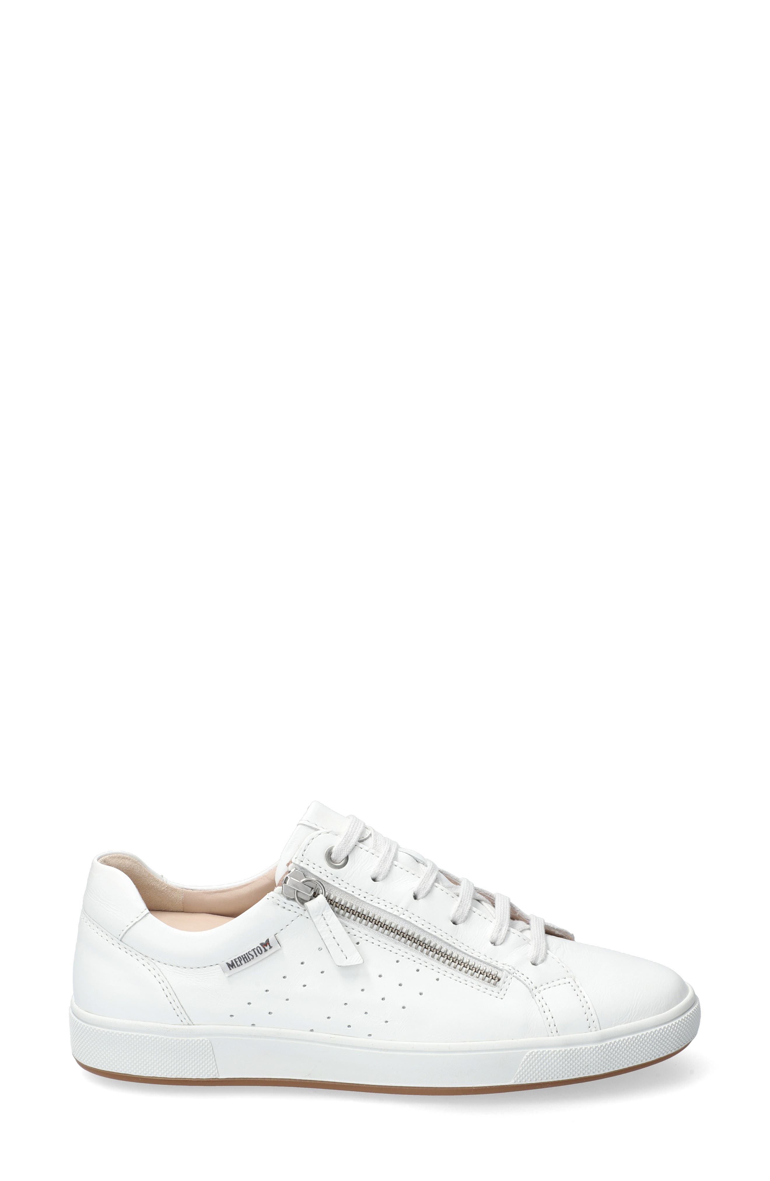 Mephisto Nikita Sneaker, Alternate, color, White Silk