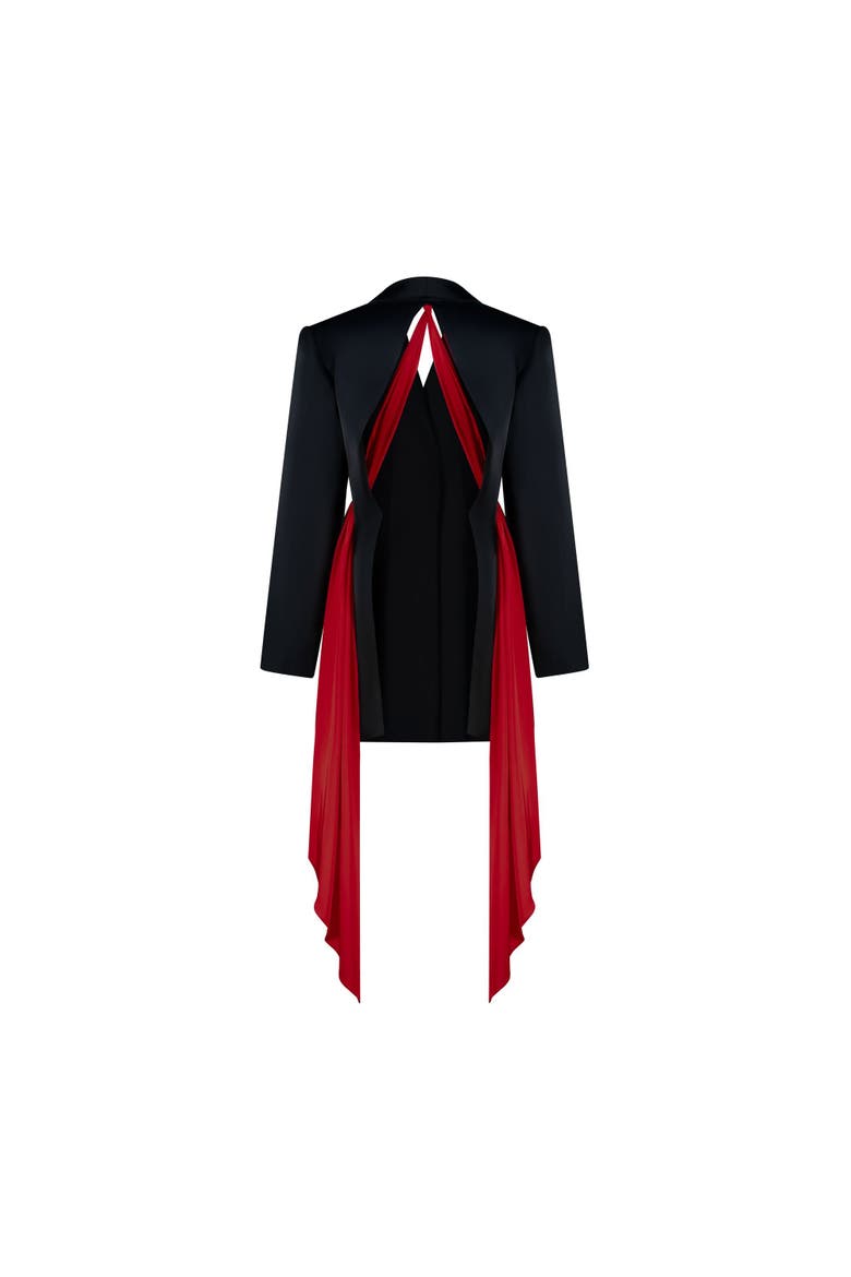 Oversize Satin Jacket, Main, color, Black