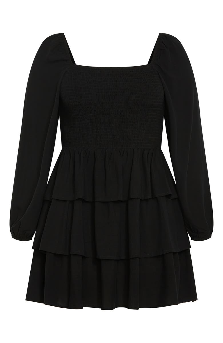 City Chic Dahlia Long Sleeve Minidress, Alternate, color,