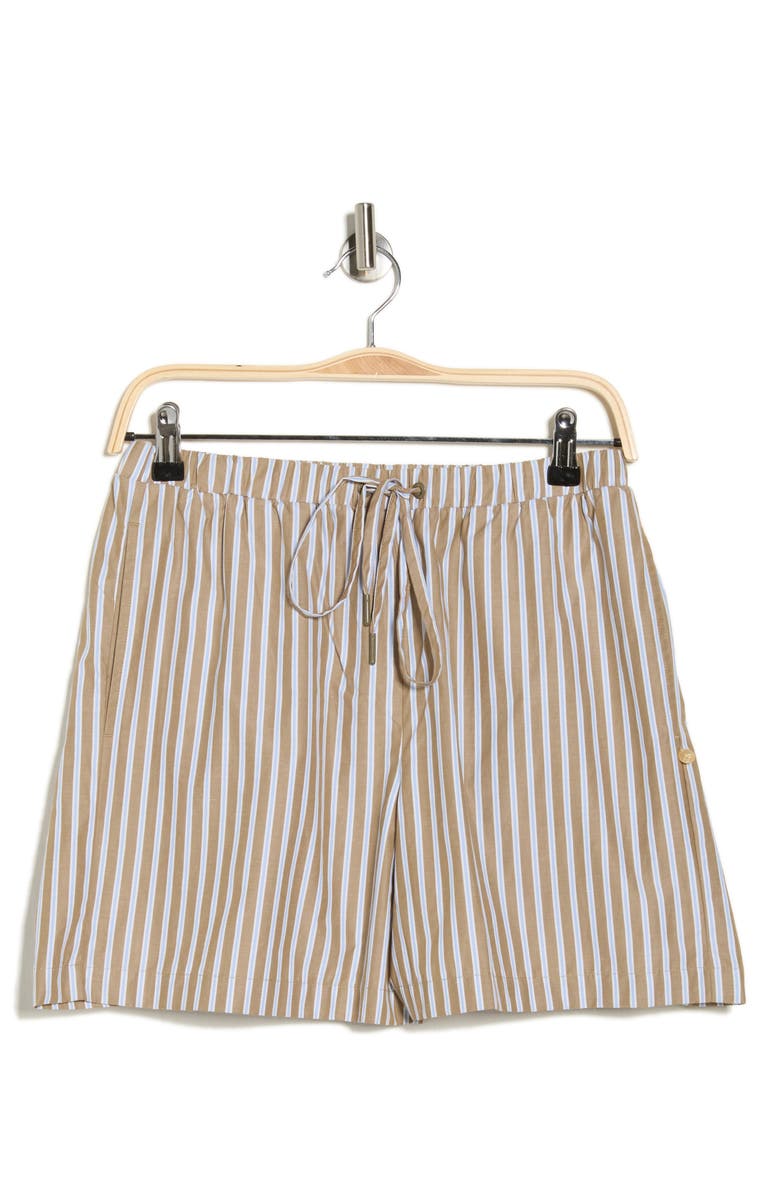Scotch & Soda Easy Stripe Drawstring Shorts, Alternate, color, Martini Olive