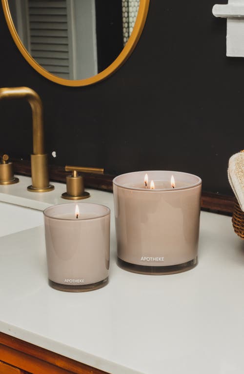 Apotheke Black Iris Oak 3-wick Candle In Grey