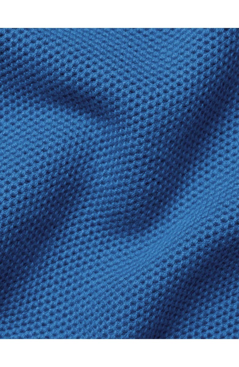 Charles Tyrwhitt Cotton Honeycomb Trophy Neck Sweater, Alternate, color, Mid Blue