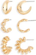 NORDSTROM RACK Set of 3 Hoop Earrings