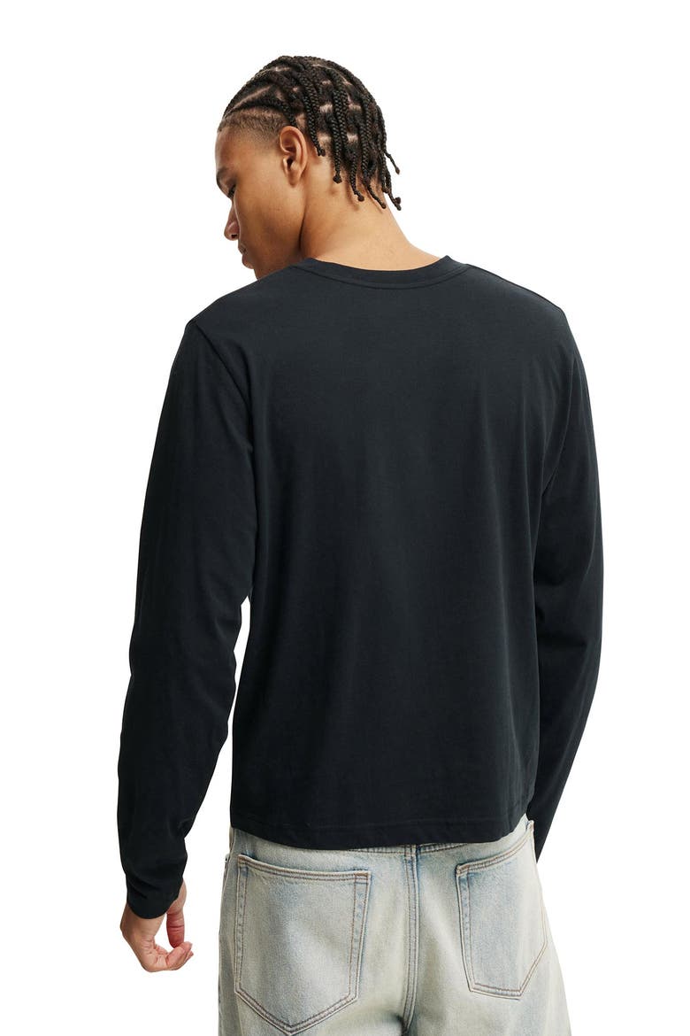 Men's Cropped Fit Long Sleeve, Alternate, color, Black