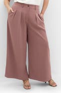 City Chic Bailey Pleated Wide Leg Pants