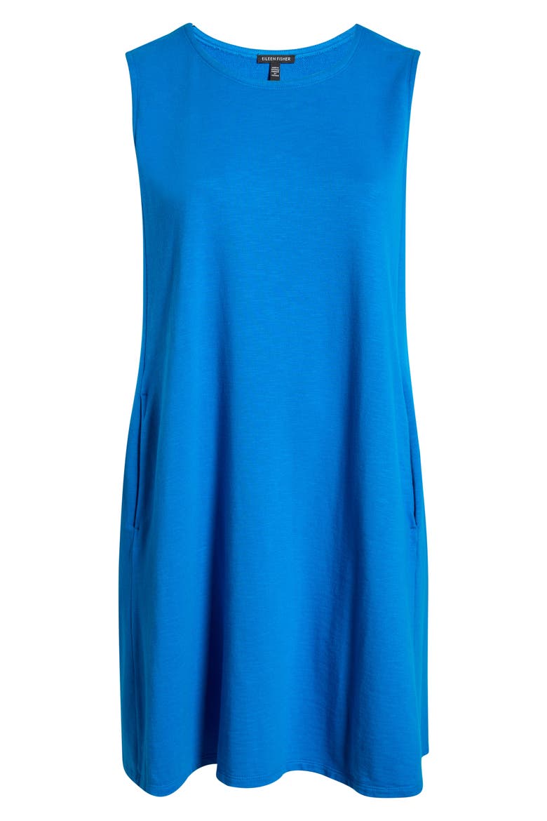 Sleeveless Organic Cotton A-Line Dress, Alternate, color, IBIZA