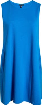 Eileen Fisher Sleeveless Organic Cotton A-Line Dress