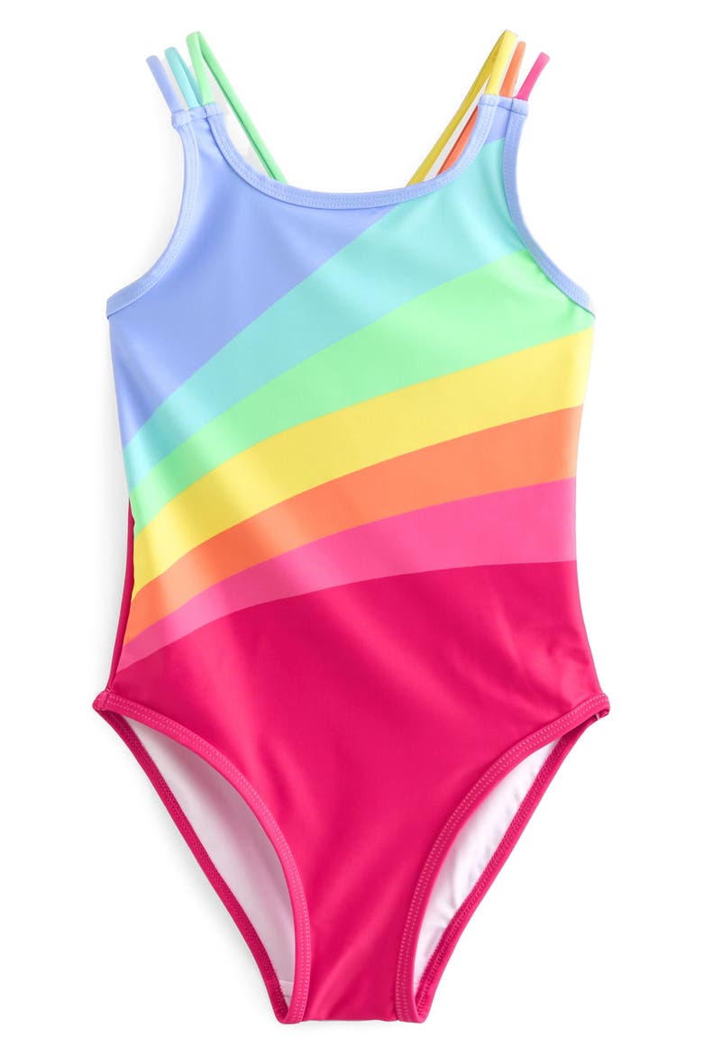Kids' Rainbow One-Piece Swimsuit, Main, color, RAINBOW
