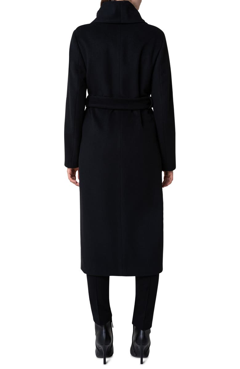 Akris punto Wool Blend Coat, Alternate, color, Black