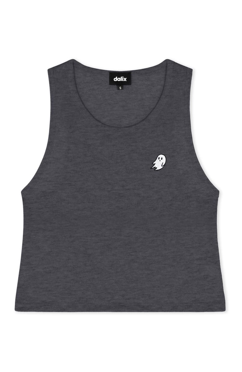 Dalix Ghost Lightweight Flowy Crop Tank, Main, color, Charcoal