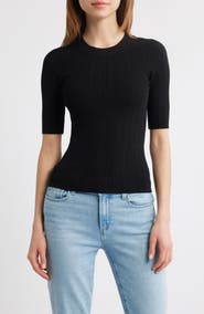 PAIGE Aranea Rib Elbow Length Sweater