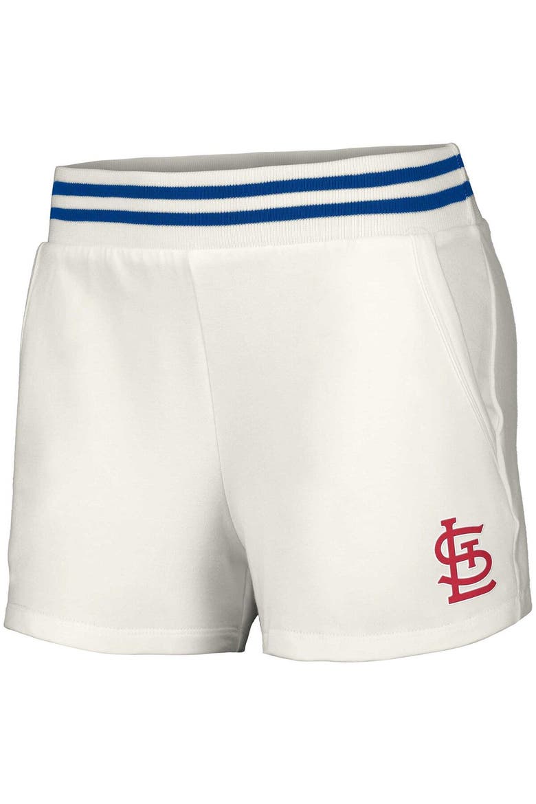 Women's Lusso  White St. Louis Cardinals Maeg Tri-Blend Pocket Shorts, Alternate, color, White