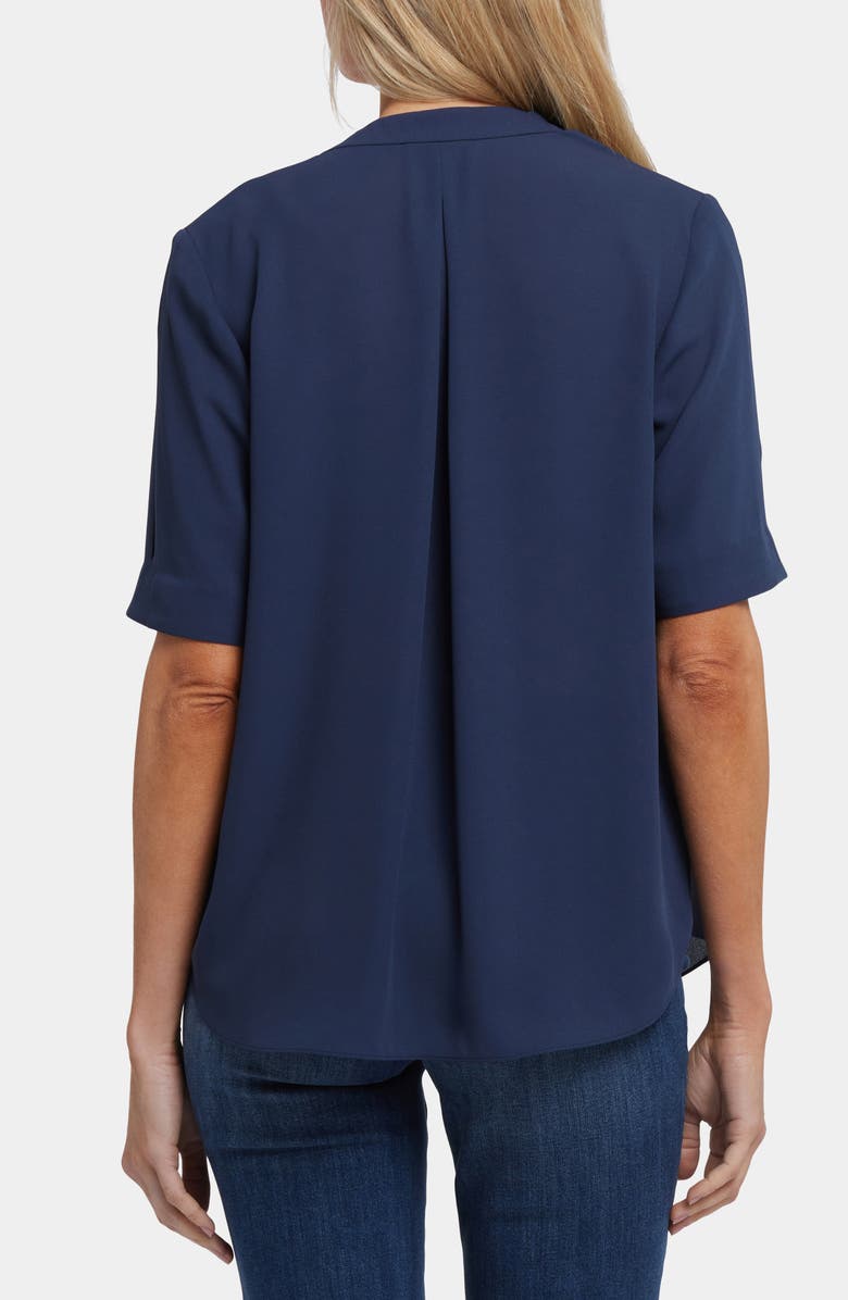 NYDJ Charming V-Neck Top, Alternate, color, Oxford Navy