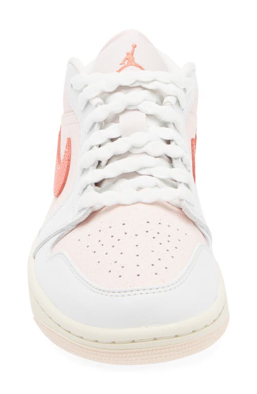 Jordan Air  1 Low Se Sneaker In Summit White/ember/pink