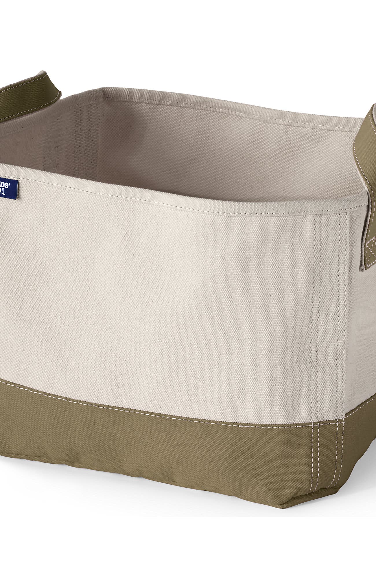 Lands' End Large Canvas Storage Tote, Alternate, color, Natural/Cafe Au Lait