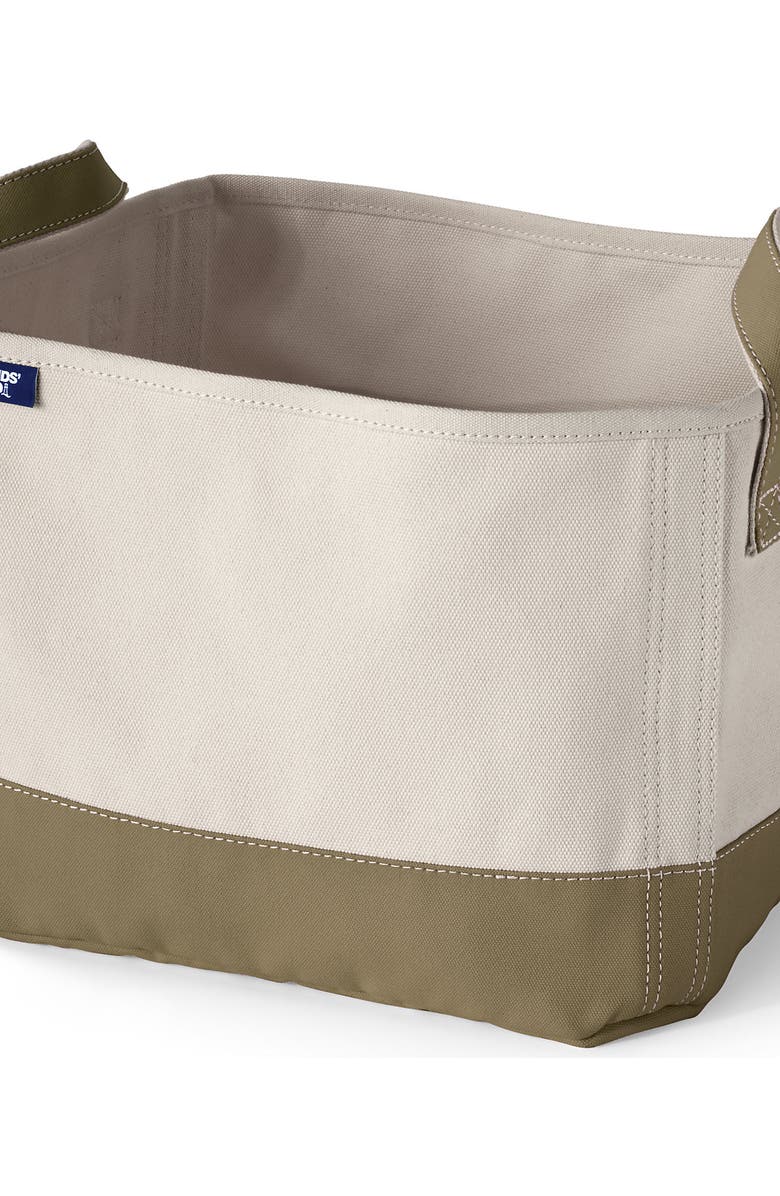 Lands' End Large Canvas Storage Tote, Alternate, color, Natural/Cafe Au Lait