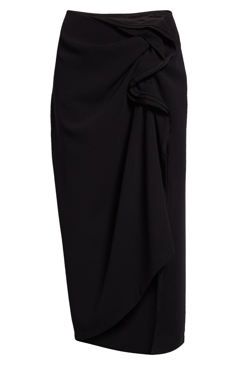 Dries Van Noten Draped Satin Maxi Skirt, Alternate, color,