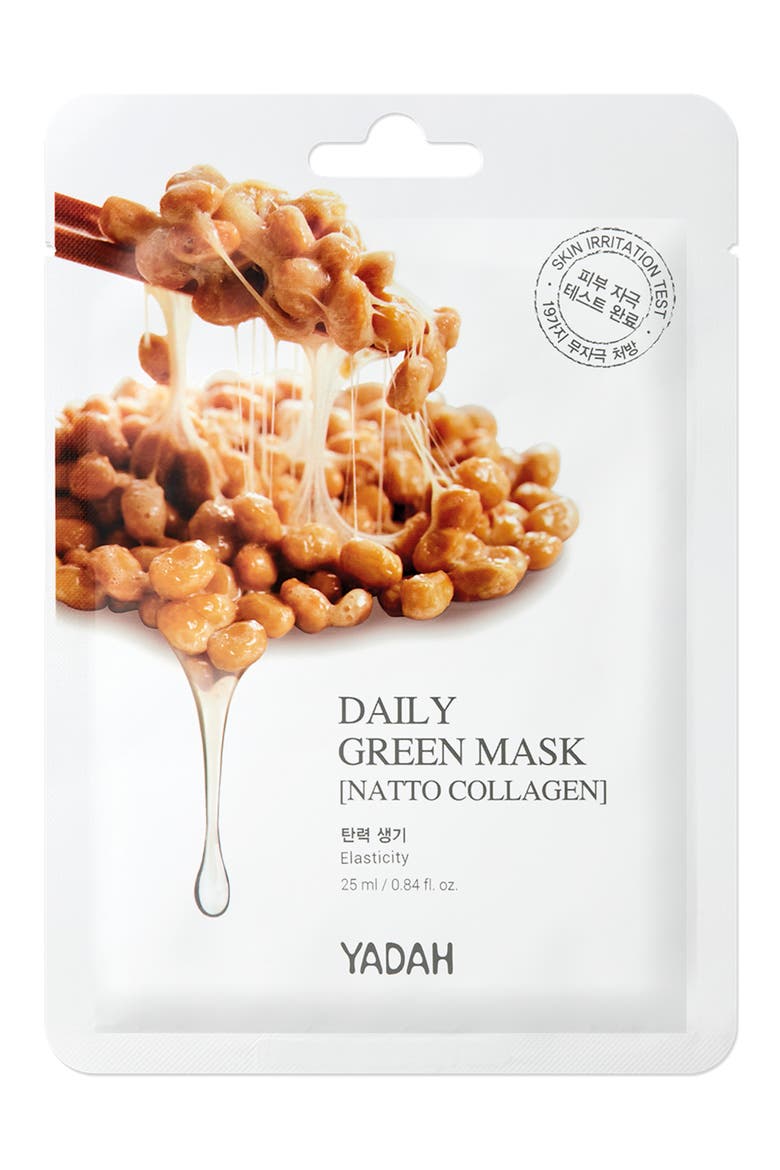 Daily Green Natto Collagen Mask, Main, color, NO COLOR