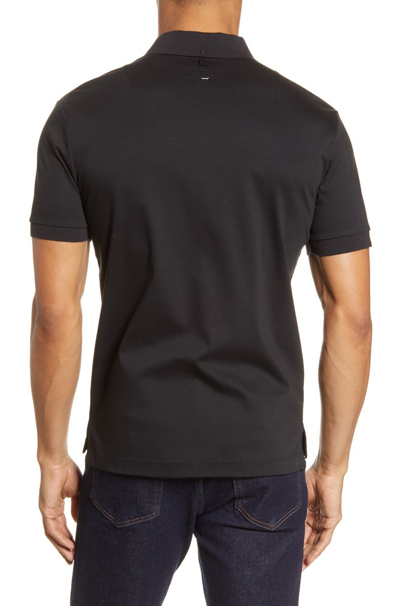 rag & bone Interlock Slim Fit Heathered Polo Shirt, Alternate, color,