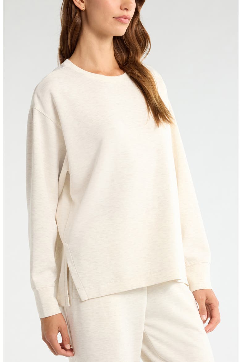 Soft Luxe Tunic, Alternate, color, IVORY HEATHER- PURPLE