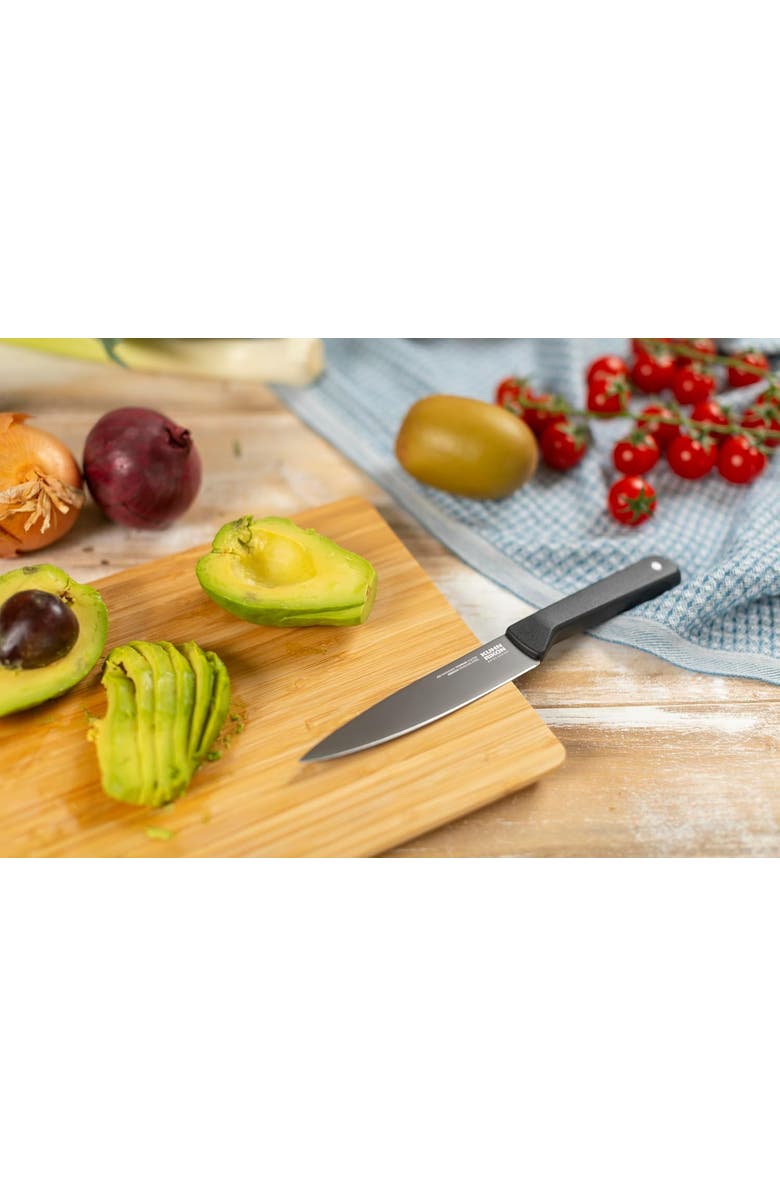 Kuhn Rikon ICED Straight Utility Knife 5.12-Inch, Ice Hardened German Stainless Blade, Alternate, color, Black