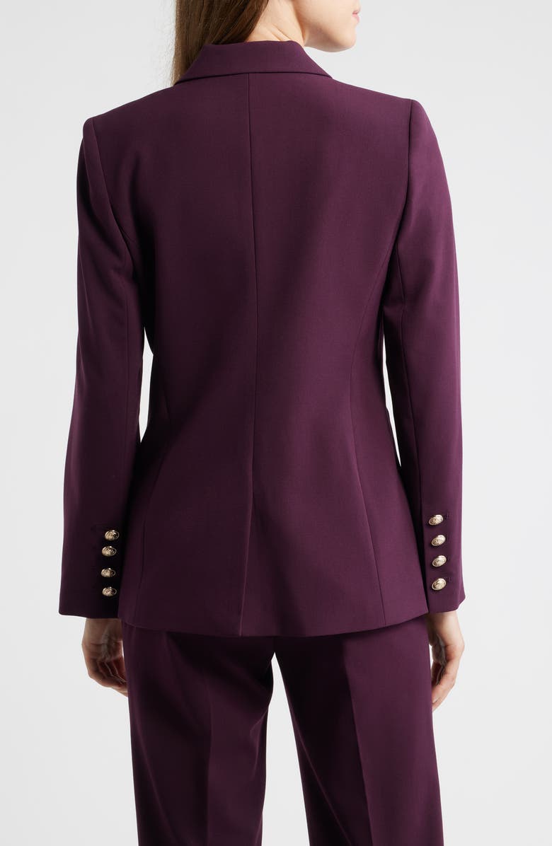 Tahari ASL One-Button Blazer, Alternate, color, Plum
