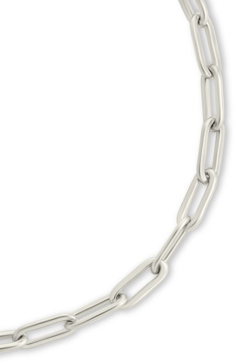 Sterling Forever Dainty Paper Clip Chain Bracelet, Alternate, color, Silver