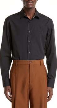 Burberry Sherfield Equestrian Knight Stretch Cotton Poplin Button-Up Shirt