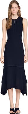 SANDRO Fancy pointelle dress