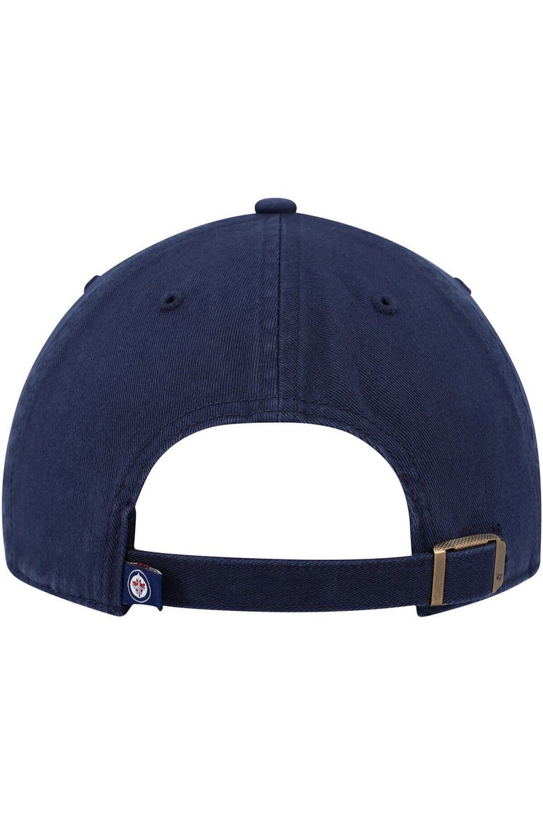 Men's '47 Navy Winnipeg Jets Clean Up Adjustable Hat, Alternate, color, Navy