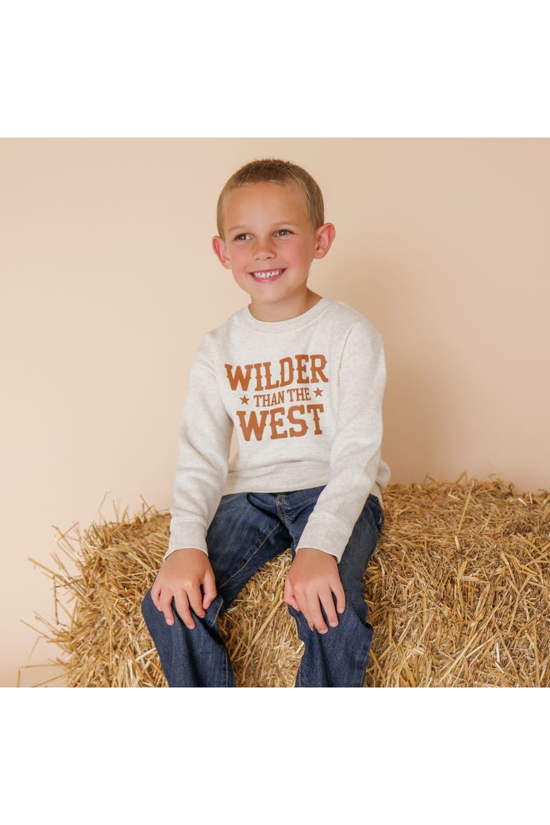 Wilder Than The West Western Sweatshirt, Alternate, color, Natural Heather