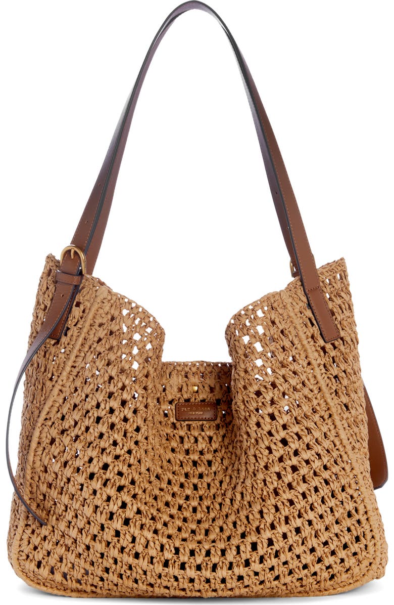 rag & bone Large River Straw Tote, Main, color, Nat