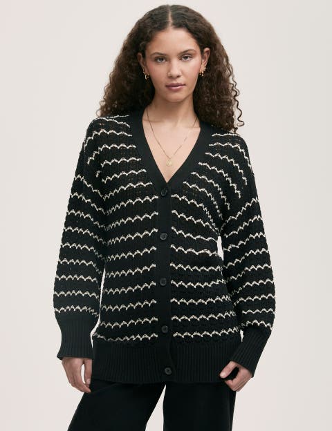 Alena V-Neck Crochet Cardigan