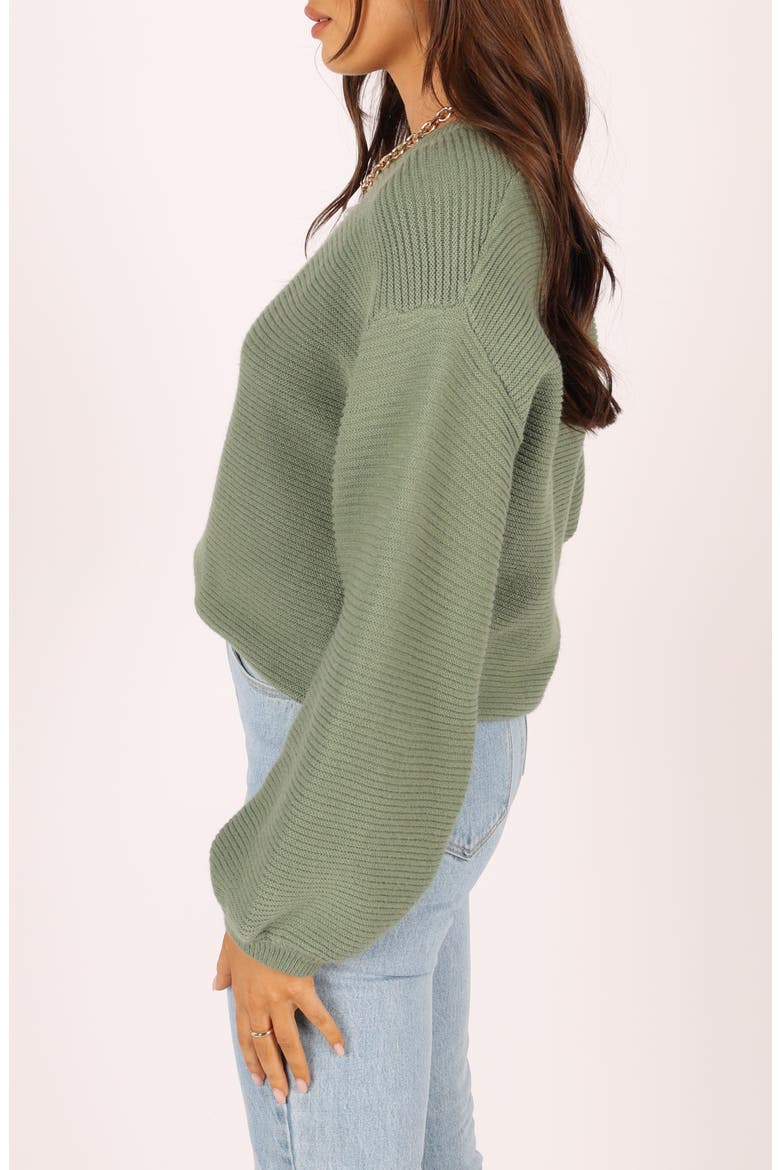 Lakelyn Textured Crewneck Sweater, Alternate, color, KHAKI