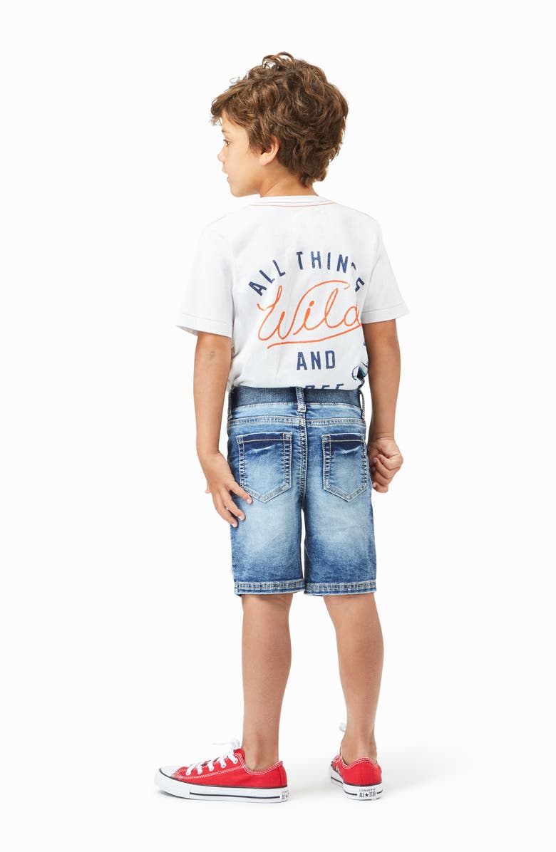 Peek Aren't You Curious Robert Pull-On Denim Knit Shorts, Alternate, color, 