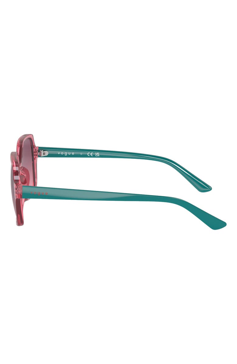 VOGUE Kids' 46mm Gradient Square Sunglasses, Alternate, color, Transparent Red