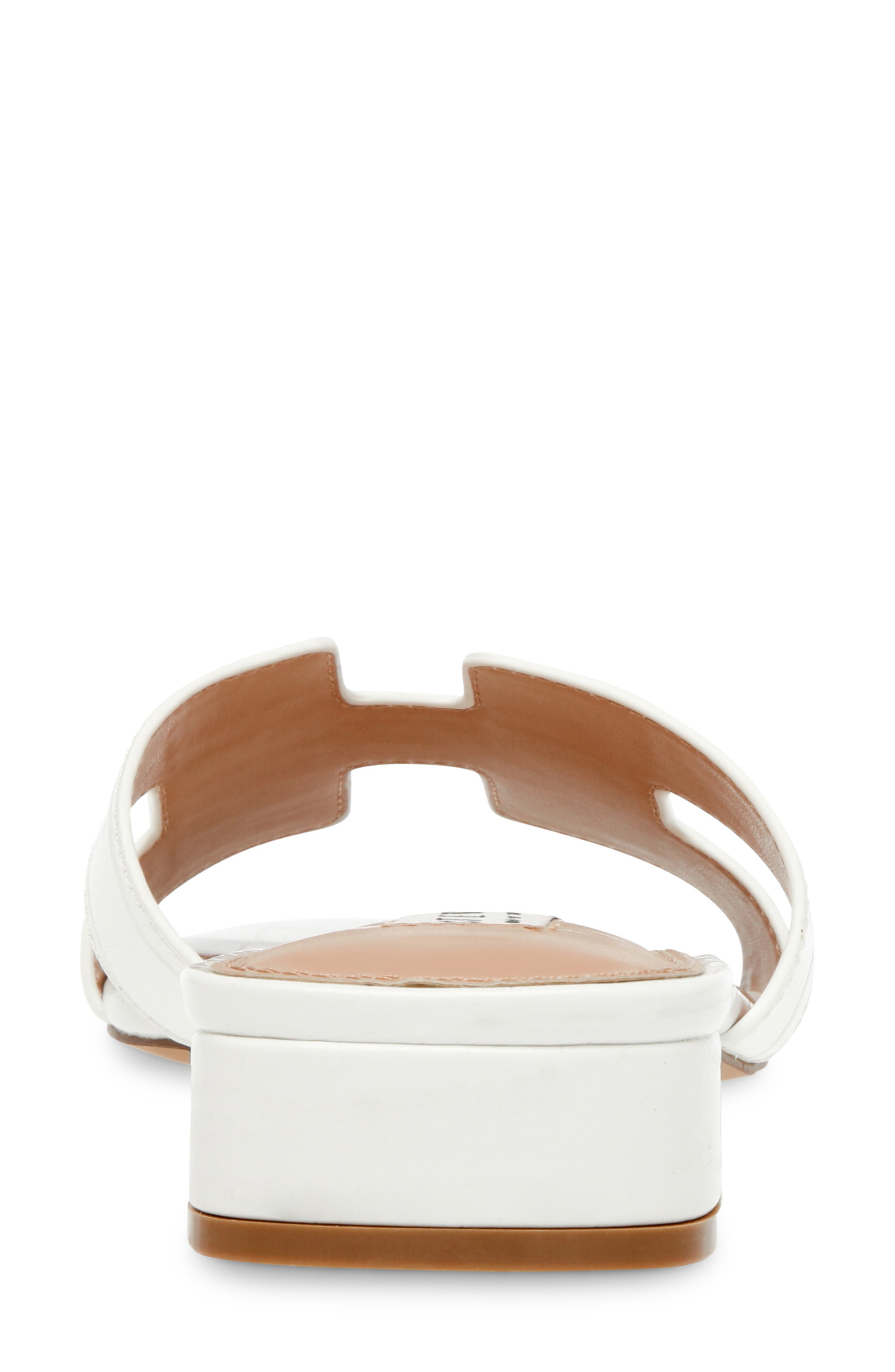 Steven New York Hutchy Croc Embossed Sandal, Alternate, color, White Croco